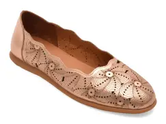 Balerini IMAGE aurii, 261819, din piele naturala imagine