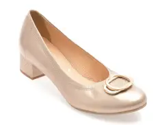 Balerini IMAGE aurii, 6415, din piele naturala imagine