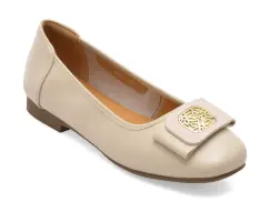 Balerini IMAGE bej, A696, din piele naturala imagine