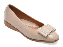 Balerini IMAGE gri, 251221, din piele naturala lacuita imagine