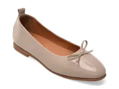 Balerini IMAGE gri, 261004, din piele naturala lacuita imagine