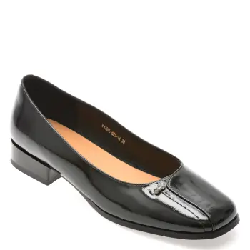 Balerini IMAGE negri, 1195G22, din piele naturala lacuita imagine