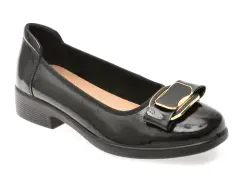 Balerini IMAGE negri, 7809, din piele naturala lacuita imagine