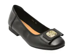 Balerini IMAGE negri, A696, din piele naturala imagine