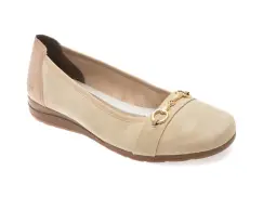 Balerini RIEKER gri, L9360, din piele naturala imagine