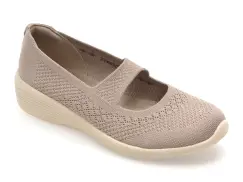 Balerini SKECHERS gri, 158989, din material textil imagine