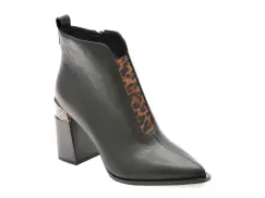 Botine casual EPICA negre, 1180, din piele naturala imagine