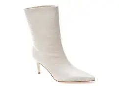 Botine elegante EPICA albe, EB928, din piele naturala imagine