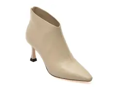 Botine elegante EPICA bej, 62269, din piele naturala imagine
