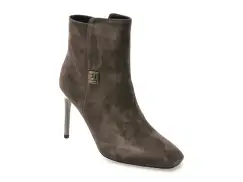 Botine elegante EPICA gri, J30822, din piele intoarsa imagine