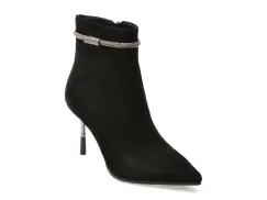 Botine elegante EPICA negre, 202726, din piele intoarsa imagine