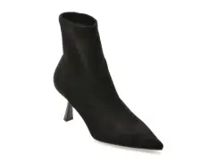 Botine elegante EPICA negre, 26R530, din material textil imagine