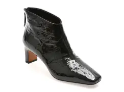Botine elegante EPICA negre, 33M2525, din piele naturala lacuita imagine