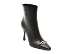 Botine elegante EPICA negre, 6672290, din piele naturala imagine