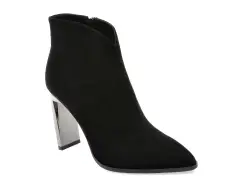 Botine elegante EPICA negre, E136, din piele intoarsa imagine