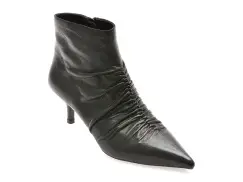 Botine elegante EPICA negre, K200, din piele naturala imagine