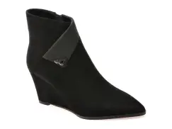 Botine elegante EPICA negre, M152B, din piele intoarsa imagine
