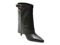 Botine elegante EPICA PREMIUM negre, 00687TB, din piele naturala imagine