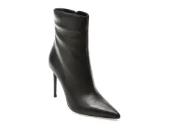 Botine elegante EPICA PREMIUM negre, 2466T, din piele naturala imagine