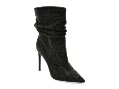 Botine elegante EPICA PREMIUM negre, 62R, din piele naturala imagine