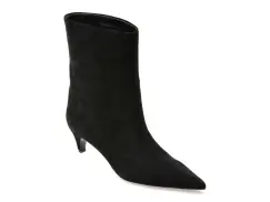 Botine elegante EPICA PREMIUM negre, 81R, din piele intoarsa imagine
