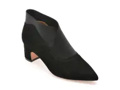 Botine elegante FLAVIA PASSINI negre, D102, din piele intoarsa imagine