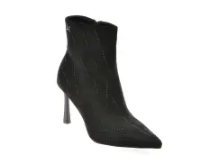 Botine elegante LAURA BIAGIOTTI negre, 8828, din piele ecologica imagine