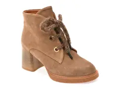Botine EPICA maro, 3642627, din piele intoarsa imagine