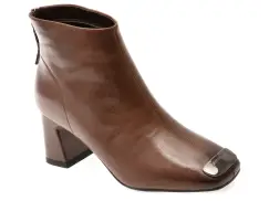 Botine EPICA maro, M32120, din piele naturala imagine