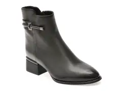 Botine EPICA negre, 105845, din piele naturala imagine