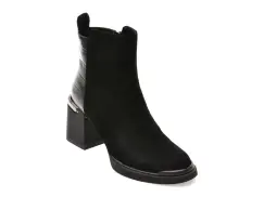 Botine EPICA negre, 2177, din piele intoarsa imagine