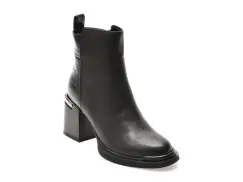 Botine EPICA negre, 2177, din piele naturala imagine