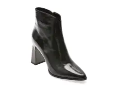 Botine EPICA negre, 22B643, din piele naturala lacuita imagine