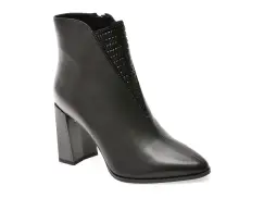 Botine EPICA negre, D135, din piele naturala imagine