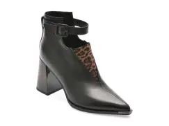 Botine EPICA negre, J3925, din piele naturala imagine