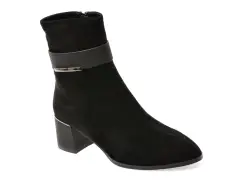 Botine EPICA negre, JM691, din piele intoarsa imagine