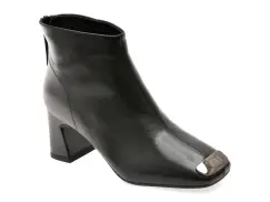 Botine EPICA negre, M32120, din piele naturala imagine