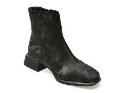Botine EPICA negre, V1338, din piele naturala imagine