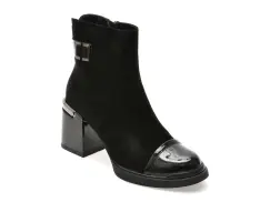 Botine FLAVIA PASSINI negre, 3013, din piele intoarsa imagine