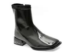 Botine FLAVIA PASSINI negre, 95261, din piele ecologica lacuita imagine