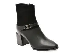 Botine FLAVIA PASSINI negre, D380, din piele naturala imagine