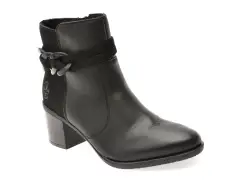 Botine RIEKER negre, Y2066, din piele naturala imagine