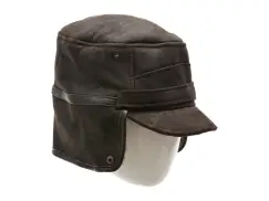 Caciula KLOP maro, 13K, din piele naturala imagine