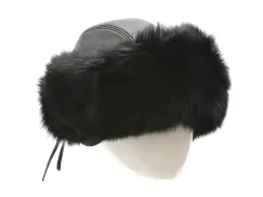 Caciula KLOP neagra, 103VIKA, din piele naturala imagine