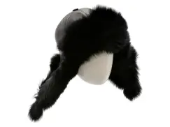 Caciula KLOP neagra, ZIMUSKA, din piele naturala imagine