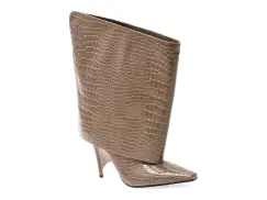 Cizme elegante EPICA gri, A0910, din piele ecologica imagine