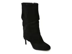 Cizme elegante EPICA negre, 202711, din piele intoarsa imagine