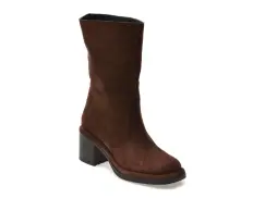 Cizme EPICA maro, 4351237, din piele intoarsa imagine