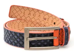 Curea La Galere bleumarin, 4716, din piele naturala imagine