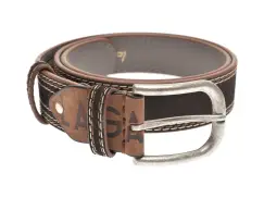 Curea LA GALERE maro, K15, din piele intoarsa imagine